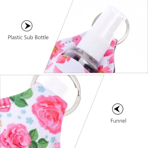 6 Sets Empty Travel Bottles with Keychain Neoprene Covers — view 3