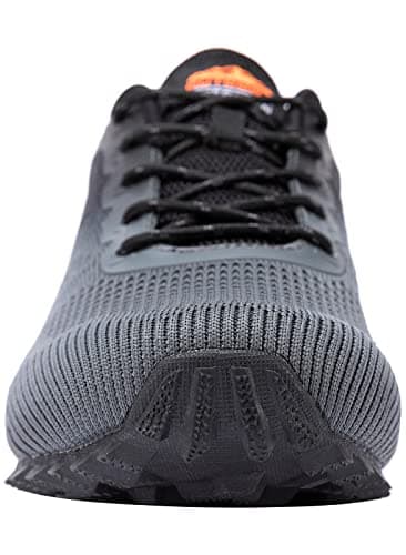 Kricely Trail Running Shoes Mens Breathable Lightweight Trainers Non-Slip Low Rise Walking Shoes（Grey 10） — view 3