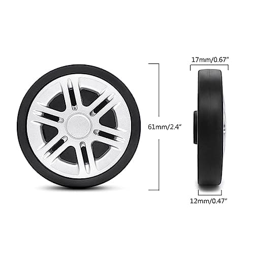 4PCS DIY Luggage Suitcase Wheel Repair Accessories Portable Travel Luggage Replacement for Women Men Luggage Replacement Wheel — view 2