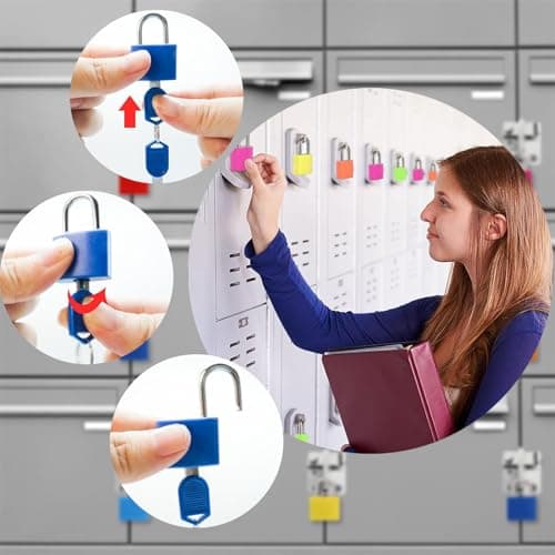 10 Pcs Small Luggage Locks, Mini Suitcase Locks with Keys, Small Padlocks with Keys, Coloured Suitcase Travel Luggage Padlocks for Gym Locker Backpack Bags — view 4