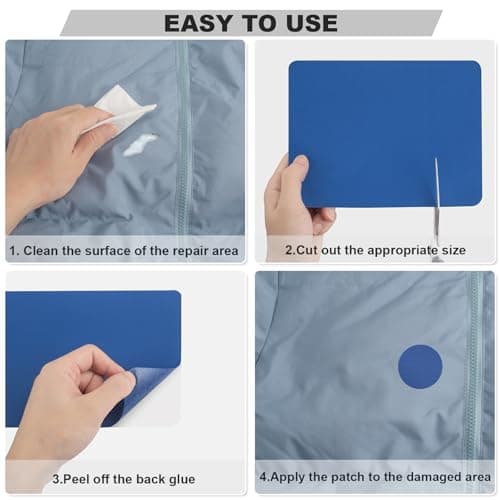 15 Pieces 9 x 12 cm Nylon Repair Patches Nylon Fabric Patch Self-Adhesive Tent Repair Tape Waterproof Lightweight Repair Patches Repair Patch Kit for Clothing Down Jacket Bag (Color Set A) — view 6