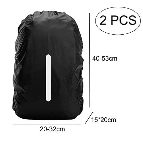 2 Pack Waterproof Backpack Rain Covers, Reflective Rucksack Covers, 30-40L — view 2