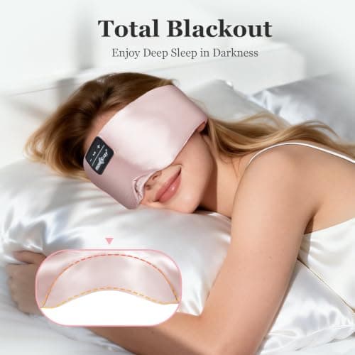 MUSICOZY Sleep Mask Headphones 3D Silk Bluetooth Sleep Headphones — view 3