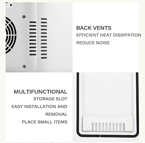 Mini Fridge, Car Fridge Freezer, 12V Car Refrigerator Cooler Box, Cools Or Heats and Provides Compact Storage, for Van, Truck, Vehicle, Boat, Camping, Road Trip, Outdoor and Home,Gold — view 5