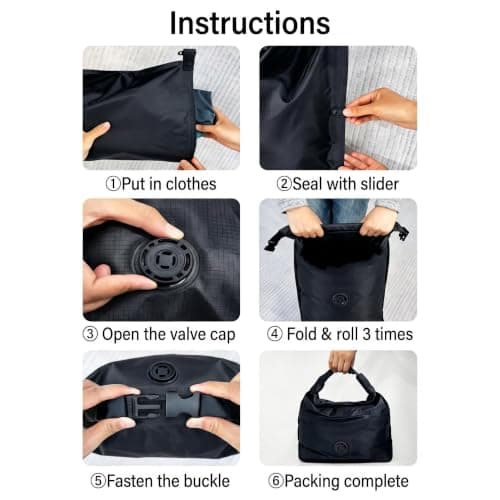 Travel Laundry Bag, Vacuum Compression Dirty Clothes Organiser Space Saving — view 4