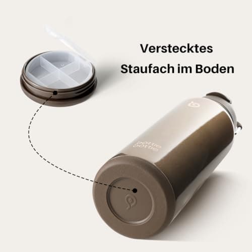 bottlebottle Insulated Water Bottle with Straw 1180ml(40oz) Sports Stainless Steel Water Bottles with Handle Lid Outdoors Drink Flask for Pills (Stardust Gold) — view 4