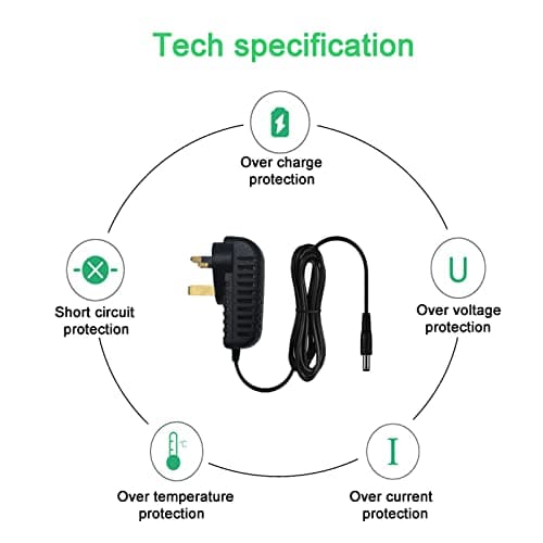 myVolts 7.5V power supply adaptor compatible with Roberts DBL25CF-075200 DAB Radio - UK plug — view 4