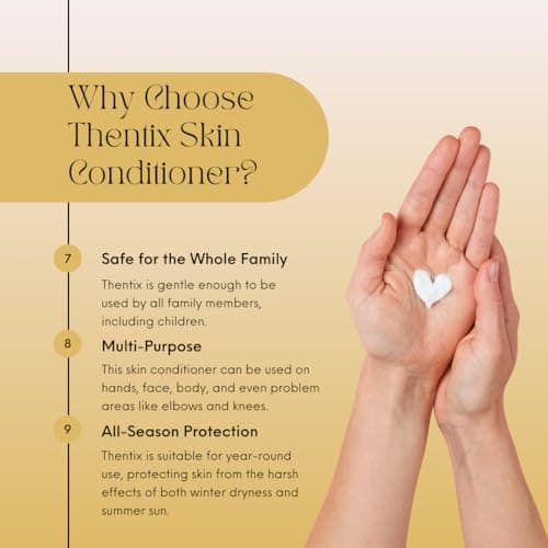 Thentix Skin Conditioner 56g (2oz) Travel Size Tube | Moisturiser for Face, Hands & Body | Moisturising Cream for Dry, Sensitive Skin | TSA-Friendly for Women & Men — view 5