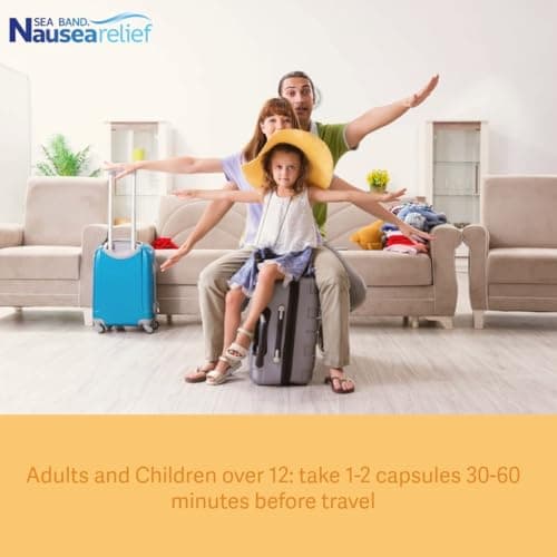 Sea-Band Travel & Motion Sickness Ginger Capsules, 20 Capsules — view 6