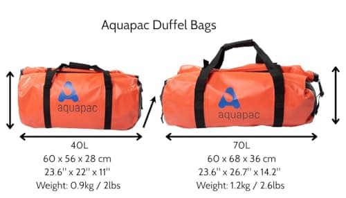 Aquapac Waterproof Duffel Bag, 70 litres, Orange — view 5
