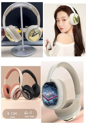 Wireless Bluetooth 5.3 Stereo Hanging Headphones, HiFi Intelligent Intelligent Noise Reduction Earphones, with Microphone and 12 Hour Playtime Bluetooth Headphones, Suitable for Sports Travel (Green) — view 3