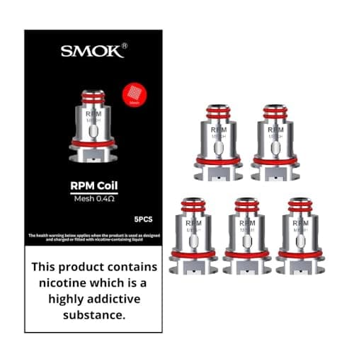 SMOK RPM Mesh 0.4 Ohm Replacement Coils Sub Ohm Atomiser Heads [Pack of 5]