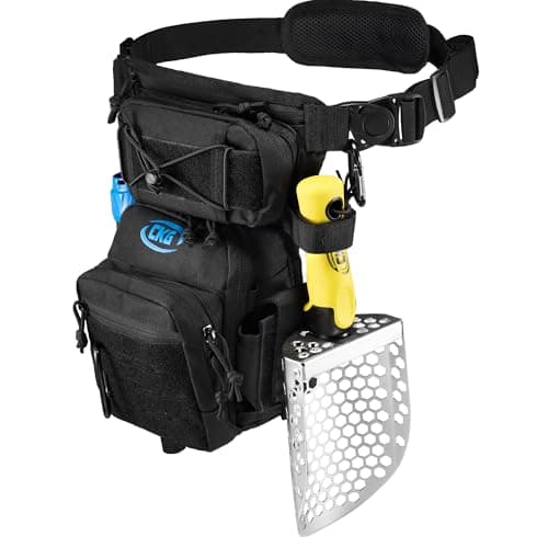 CKG Leg Bag Tactical Pouch for Metal Detecting, Drop Leg Bag, Waterproof Metal Detector