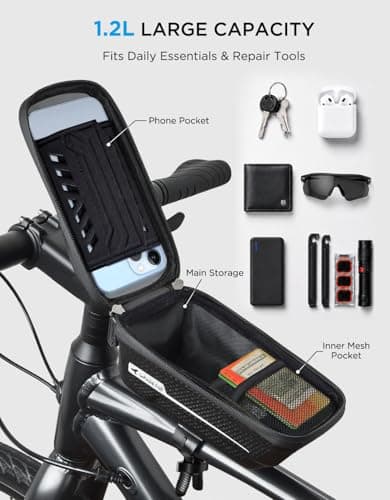 whale fall Waterproof Bike Frame Bag, 1S Quick Release Bike Phone Holder — view 6