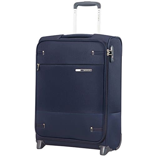 Samsonite Base Boost – Cabin Suitcase 55 x 40 x 20 cm, with 2 Wheels, Soft-Sided Cabin Suitcase Suitable for Most Airlines, Including Ryanair and EasyJet, TSA Lock, Lightweight, 41 L, Navy Blue