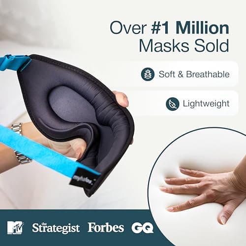 MyHalos Blackout Sleep Mask, Eye Mask for Sleeping, Zero Pressure, Travel — view 3