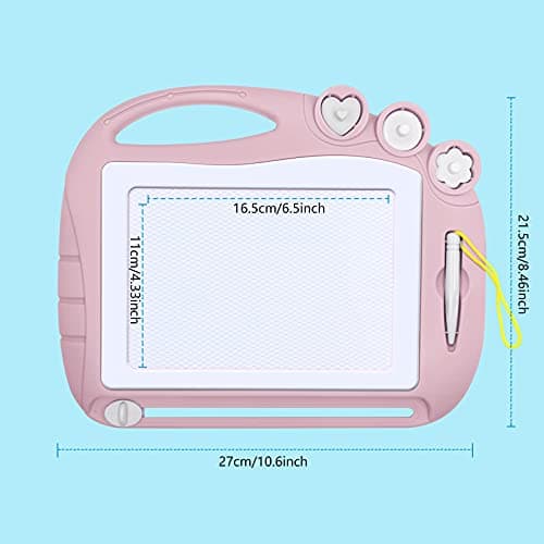 AiTuiTui Magnetic Drawing Board Travel Size, Erasable Doodle Sketching Writing Pad Travel Games for Kids in Car Airplane, Early Education Learning Skill Development Toys for Girls Age 3 4 5 Year Old — view 5