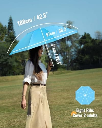 Chakipee Umbrella Windproof Strong Compact Umbrellas - Automatic Umbrella for Women and Men, Portable Folding UV Umbrellas for Travel - Fits Car & Backpack for Sun, Wind and Rain — view 4