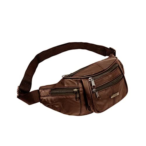 Woodland Leathers Genuine Leather Bum Bag Belt Bag for Women and Men, Brown