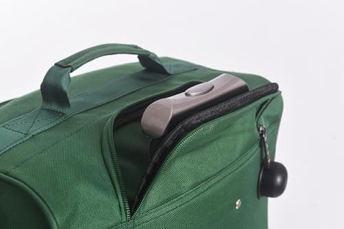 CHARKHAH Hand Luggage Case Travel Bag Trolley on Wheels Carry-Ons Flight Approved Cabin Suitcase 1.45 kg Lightweight Suitcases Large 37 Liter Bags Size 50 cm x 35 cm x 20 cm (HD-B-Green) — view 5