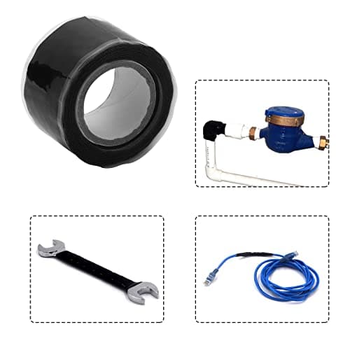 2Pcs Multi-purpose Repair Sealing Insulation Tape Silicone Waterproof Tape Rubber Tape Pipe Water Hose Leakage Sealing for Emergency Pipe Plumbing Repair Electrical Wire Wrap Water Hose Leak — view 5