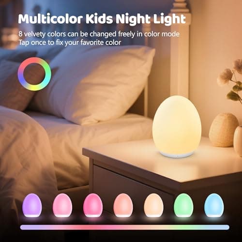 MediAcous Baby Night Light, 7 Colors & Dimming, Rechargeable — view 2