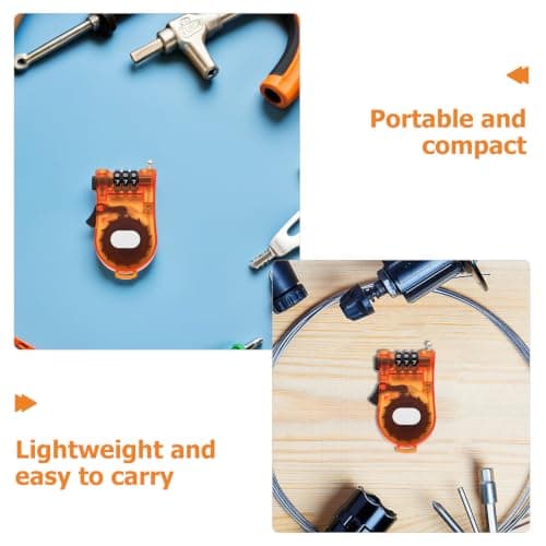 2pcs Portable Snowboard Security Cable Lock with Combination — view 3