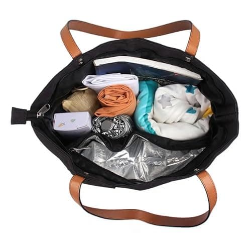 RZJZGZ Wine Tote with Drink Dispenser,Wine Cooler Bag Shoulder Bag,Black — view 2