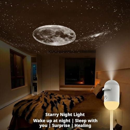 2-in-1 USB Galaxy Projector Night Light, One-Touch Control with Dimmable & Speed Adjustable Modes, Portable Starry Sky Projector for Car, Bedroom, Travel & Kids’ Room — view 2