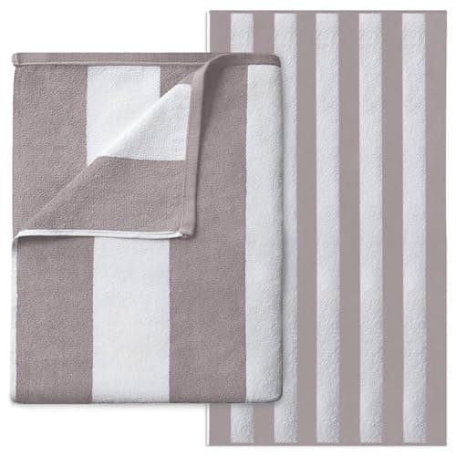 GC GAVENO CAVAILIA Microfiber Beach Towel Large - Super Absorbent Sand Free Beach Towels - Extra Large Beach Towel for Adults (100x200 cm) - Soft, Compact, Lightweight (1 Piece) - Light Grey