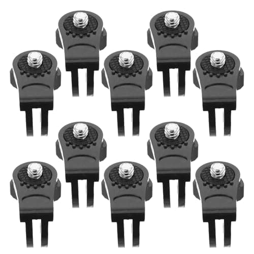 Zerodeko 10pcs Action Camera Tripod Mount Adapter with Abs Material, Versatile Compatibility for Action Cameras and Smartphones, Simple Installation with Long Screw and Quarter-inch Thread