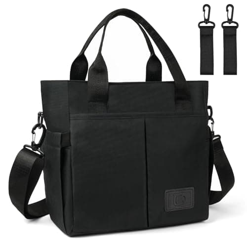 Aolso Baby Changing Bag, Multifunctional Nappy Changing Bags for Mom and Dad, Portable Messenger Tote Bag with Adjustable Straps,Maternity Diaper Bag Travel Tote Bag (Black)