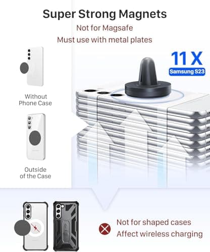 YOSH Magnetic Phone Holder for Car Air Vent, Phone Magnet, Car Accessories — view 2