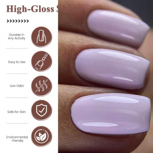 Purple Nail Polish, Quick Dry Nail Varnish - Air-Dry No-Lamp Formula, Summer Manicure Colour for DIY At-Home Use, Long-Wear Daily Finish and Travel Touch-Ups — view 4