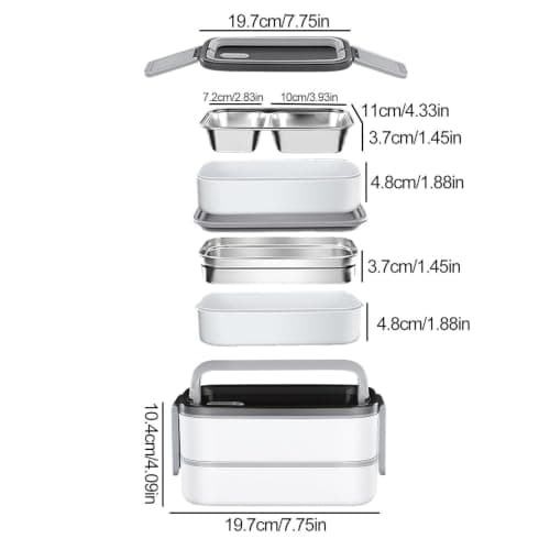 Thermal Lunch Box | 2-Tier Meal Storage Container with Handles — view 5