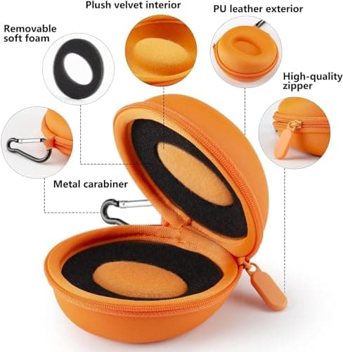 HELMDY Travel Watch Case for Women & Men (Orange-2 Pieces) — view 2