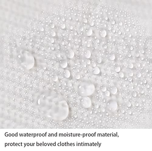 DDGAO Garment Covers Dustproof Clothes Covers Moth Proof Coat Bag with Zip PEVA Translucent Dress Cover Waterproof Anti-mite Breathable Suit Protector 5pcs (60x80cm) — view 4