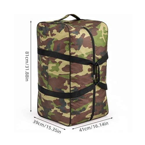 Large Holdall Bag with Wheels | Foldable Duffle Bag for Travel | Lightweight Polyester Large Duffle Bag for Men & Women (Camouflage) — view 6