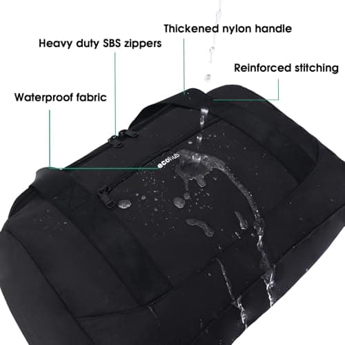 ECOHUB Ryanair Cabin Bag - 40x20x25 Underseat Carry On Bag with Shoulder Strap for Women and Men Weekend & Overnight Travel (Black) — view 5