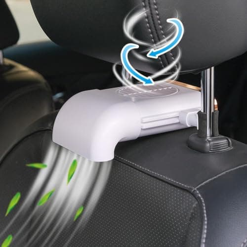 Car Seat Cooling Fan, With USB Rechargeable Design, 14.1cm, Wireless Portable Headrest Air Conditioner Fan, Düal Speed Ventilation Cooler, For Hot Weather Road Trip Driving Travel Daily Commuting — view 3