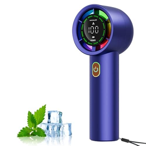 wokdsbl Rechargeable Hand Held Fan 3000mAh Mini Personal Fan Blue