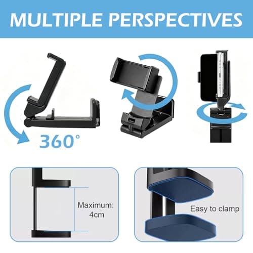 2pcs Airplane Phone Holder for Plane, 360° Rotatable Flight Phone Holder — view 4
