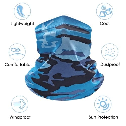 6 pcs Snoods for Men & Women, Motorcycle Neck Warmer Windproof Mens Snood — view 5