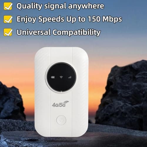 Portable Wifi Router for Travel,Pocket Router,Mobile Wifi Router,Mobile Broadband Device,Portable Wifi Hotspot,Temporary Wifi,Car Wifi Device, Requires SIM Card, High Speed Mobile WiFi Router — view 2