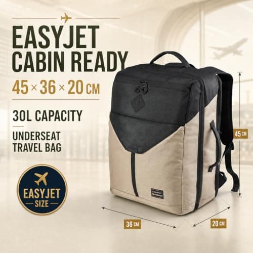 CabinMax Underseat Cabin Bag, Travel Backpack, Easyjet Cabin Bag 45x36x20 — view 2