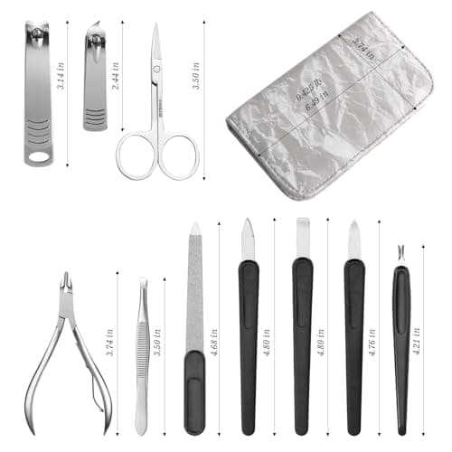 Manicure Set 10pcs -Gray — view 3