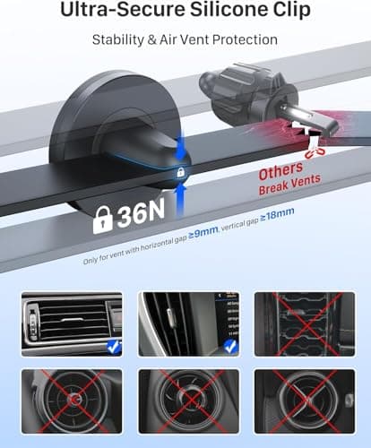 YOSH Magnetic Phone Holder for Car Air Vent, Phone Magnet, Car Accessories — view 4