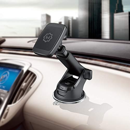 WixGear Magnetic Phone Car Mount, Universal Magnetic Car Mount Holder, Windshield Mount and Dashboard Mount Holder for Cell Phones and Tablets with Long Arm – (New Telescopic Arm) — view 6