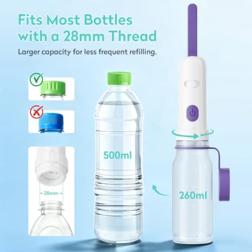 KAIYING Portable Handheld Bidet Sprayer Electric 260ml, Perineal Bottle — view 6