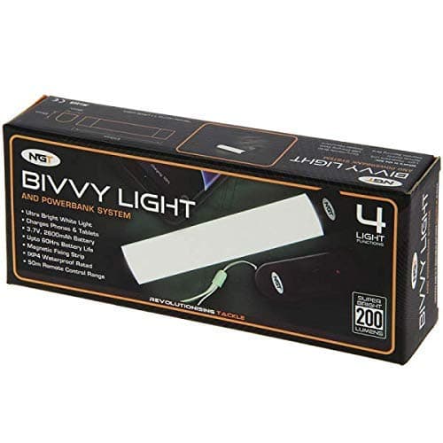 DNA NGT Fishing Camping Rechargeable Bivvy Tent Light Power Bank Remote with Neoprene Case and FREE LED Headlight (Now with Additional RED LED) — view 3